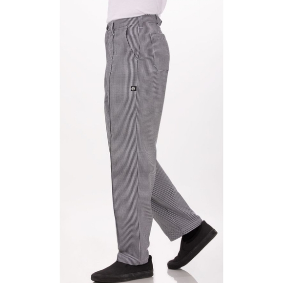NWT ChefWorks Unisex Basic Chef Pants, Size: 34, Color: Black/White Checkered - Picture 2 of 10